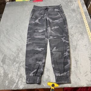 Aritzia TNA Camouflage Joggers size XS in Gray Drawstring Stretch Comfort